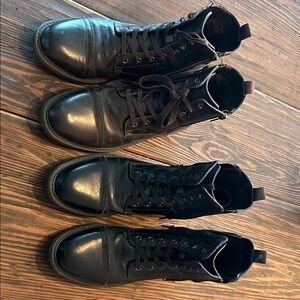 Men's Black and Brown Boots Size 9 1/2M